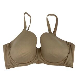 Warners All You Need Lightly Lined Underwire Bra XL Adjustable Straps Nude Color